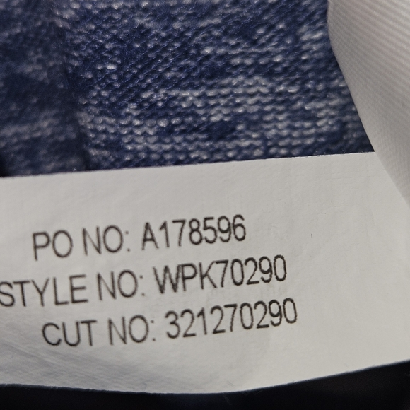 Market & Spruce Stitch Fix blue white & peach striped dress sleeveless - Picture 6 of 7